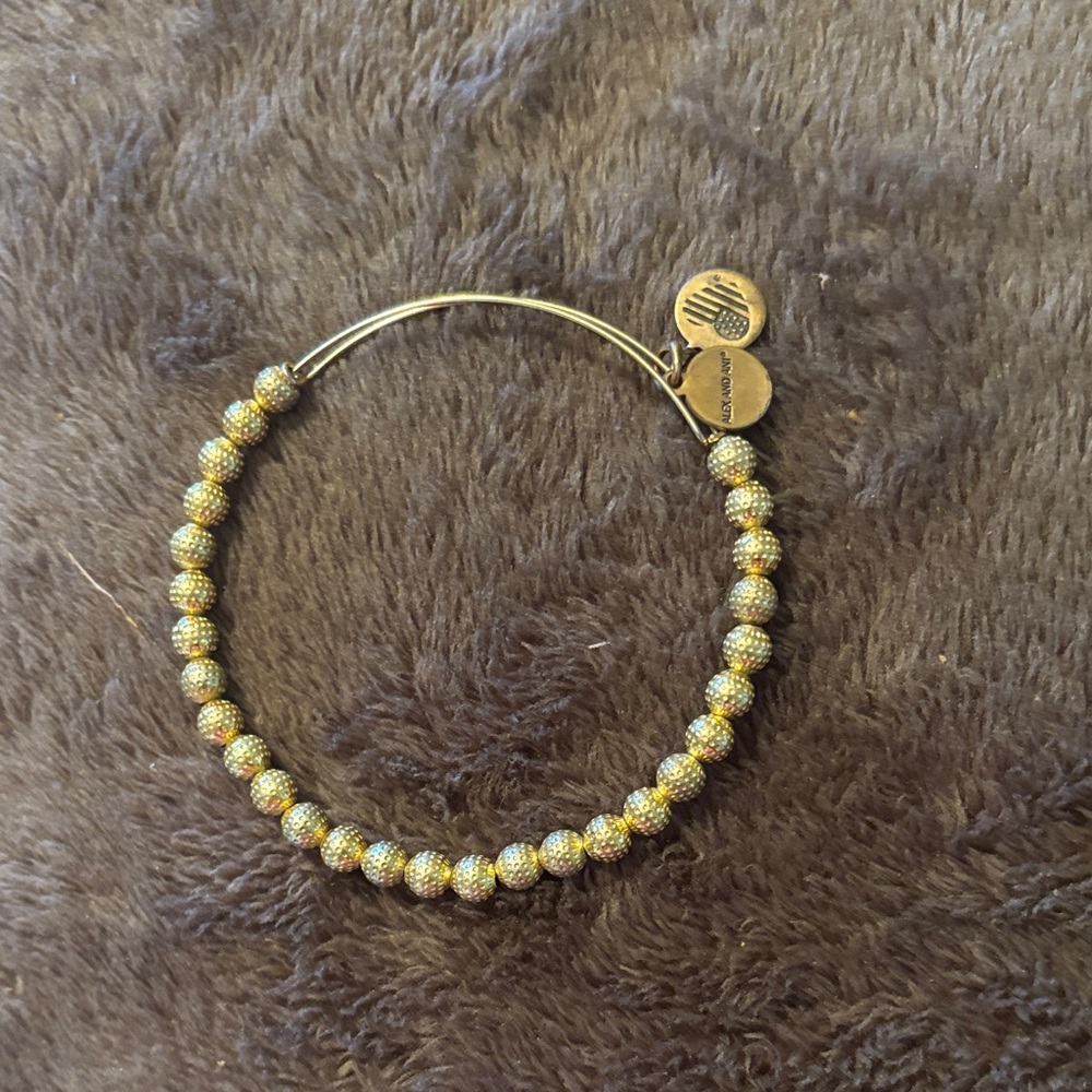 Alex and Ani Gold Beaded Bracelet